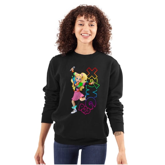 XOMG POP Neon Logo Kinley Cartoon Women Crewneck Sweatshirt Brisco Brands S