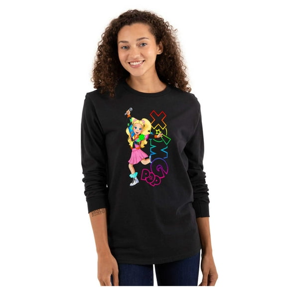 XOMG POP Neon Logo Kinley Cartoon Women Plus Size Long Sleeve Tee Brisco Brands 2X