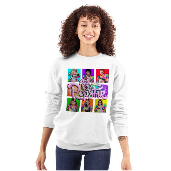 XOMG POP Party Like Popstar Album Women Crewneck Sweatshirt Brisco Brands S