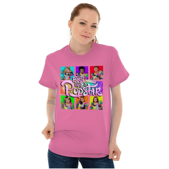 XOMG POP Party Like Popstar Album Women's Graphic T Shirt Tees Brisco Brands M