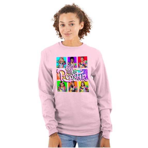 XOMG POP Party Like Popstar Album Women's Long Sleeve T Shirt Brisco Brands 2X