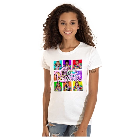 XOMG POP Party Like Popstar Album Women's T Shirt Ladies Tee Brisco Brands L
