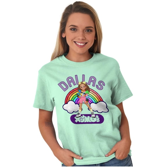 XOMG POP Rainbow Dallas Cartoon Women's Graphic T Shirt Tees Brisco Brands S