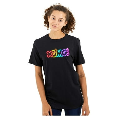 XOMG POP Metallic Rainbow Logo Women's Graphic T Shirt Tees Brisco ...