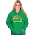 thumbnail image 1 of XOMG POP Saint Paddy Pot of Gold Zip Hoodie Sweatshirt Women Brisco Brands 2X, 1 of 5