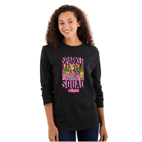 XOMG POP Sparkle Squad Group Cartoon Women Plus Size Long Sleeve Tee Brisco Brands 2X