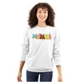 thumbnail image 1 of XOMG POP Sweet Frosted Donuts Logo Women Crewneck Sweatshirt Brisco Brands M, 1 of 6
