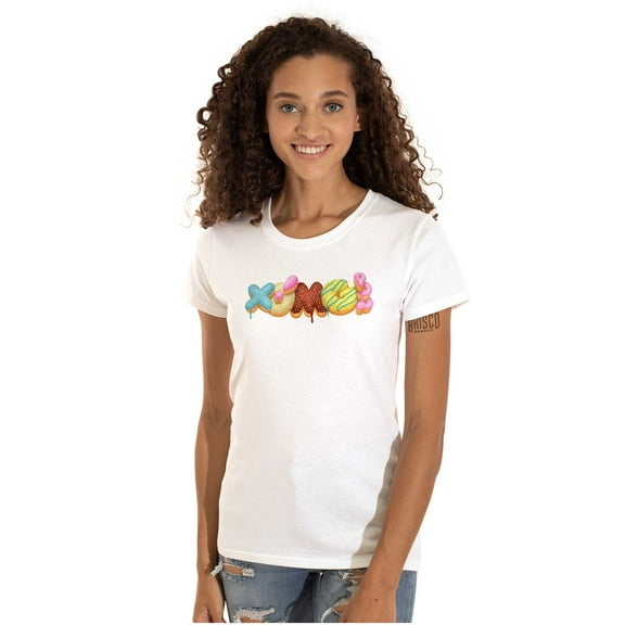 XOMG POP Sweet Frosted Donuts Logo Women's T Shirt Ladies Tee Brisco Brands M