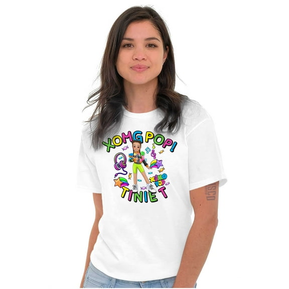 XOMG POP Tinie T Star Power Cartoon Women Plus Size Graphic Tee Tees Brisco Brands 2X