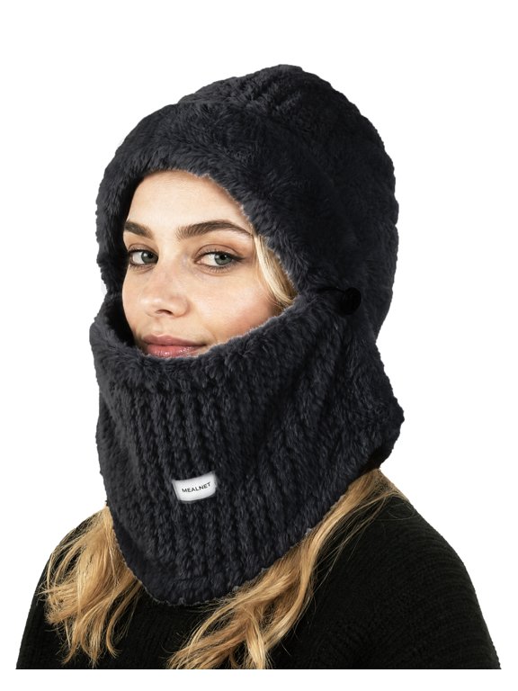 Balaclava Ski Mask for Women Men, Winter Fleece Wind-Resistant Warm 3-in-1 Face Cover and Neck Warmer for Cycling Motorcycle Skiing