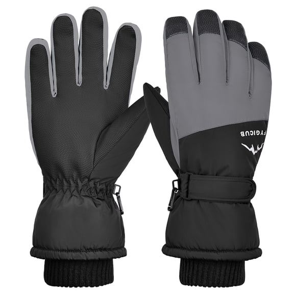 XOMZG Winter Snow Gloves For Men Women, Touchscreen For Skiing Sports, Black