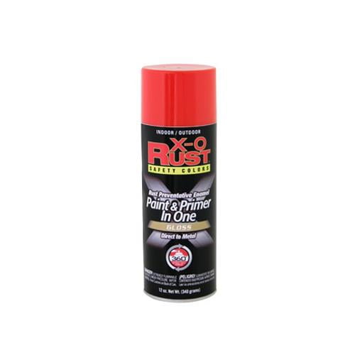 XOP6 AER Anti Rust Enamel Paint Primer Bright Red Gloss 12 oz. Spray Quantity 1