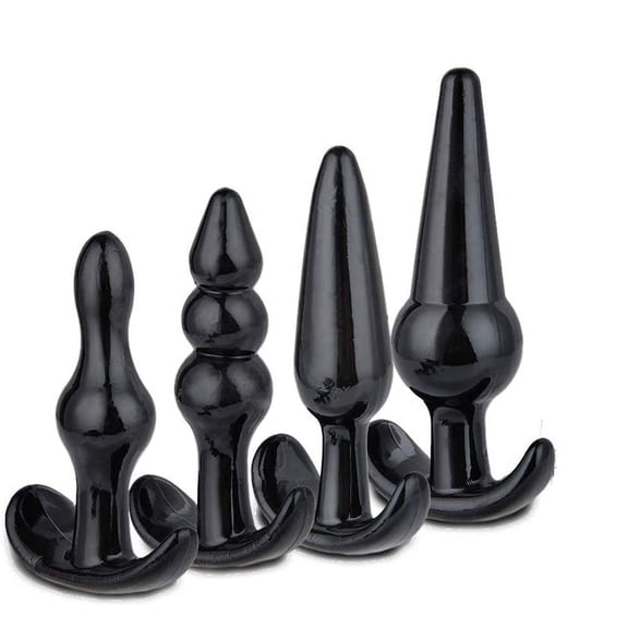 XOPLAY Anal Plug Set 4 PCS Training Kit Butt Plug Anus Stimulation Sex Toys for Men Women