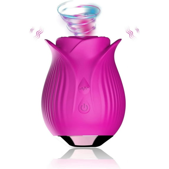 XOPLAY Rose Vibrator, G-Spot Sucking Vibrators and Adult Sex Toys for Women Couples