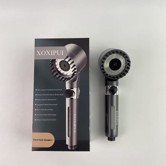 XOXIPUI Hand-held showers,Filtered Shower Head with Handheld, High Pressure Water Flow and Multiple Spray Modes Shower Head with Filter (Light Gray)
