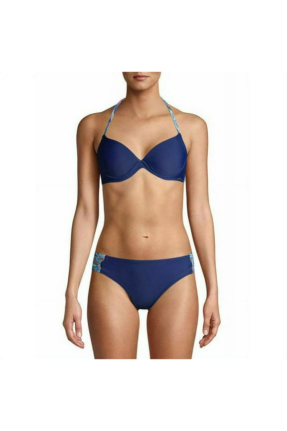 Cage Sides Molded Bikini Top With Strappy Sides Bikini 2-Piece Set SIZE XL