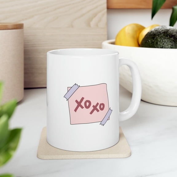 XOXO Coffee Mug, Cute, LOVE, Coquette Ceramic Cup, Gift Her Him, Present Idea, Birthday, Vaine's Day Cup, day.