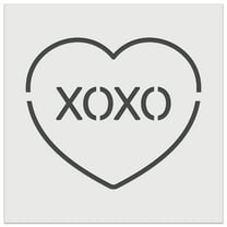 XOXO Conversation Heart Love Valentine's Day DIY Cookie Wall Craft Stencil - 5.5 Inch