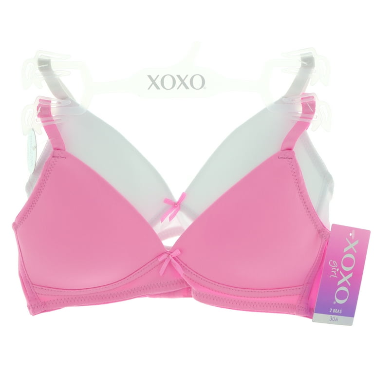 XOXO Girl's Lightly Cupped Training Bra 2 Pack - Bubblegum Pink