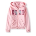 thumbnail image 1 of XOXO Glitter Logo and Pearl Fleece Hoodie (Little Girls & Big Girls), 1 of 3
