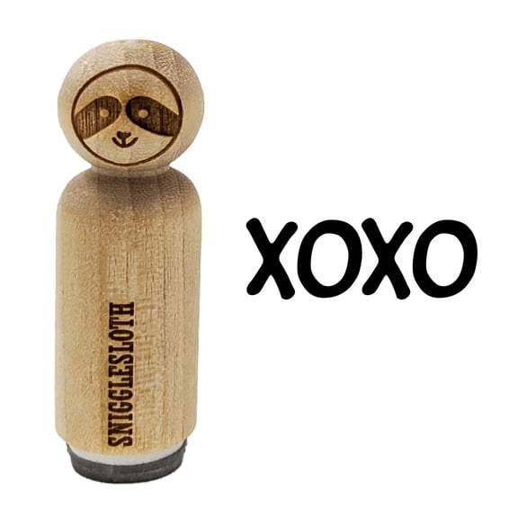 XOXO Hugs Kisses Love Fun Text Rubber Stamp for Scrapbooking Crafting Stamping - Mini 1/2 Inch