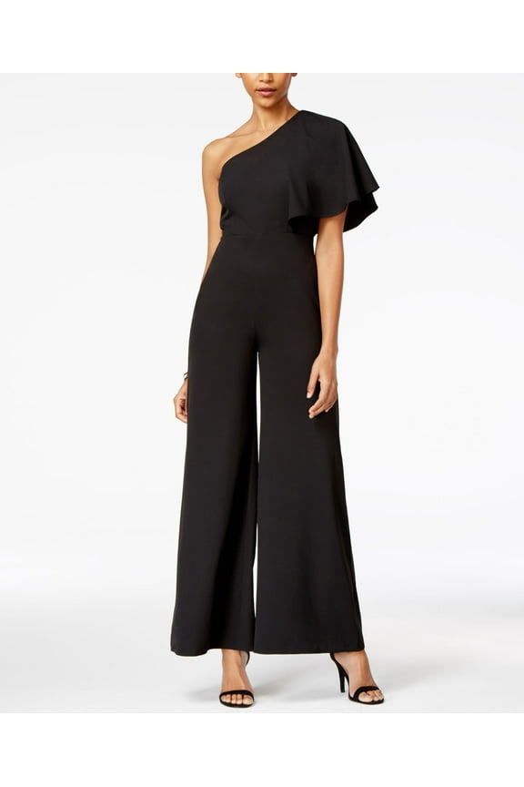 Juniors One Shoulder Jumpsuit Black XL