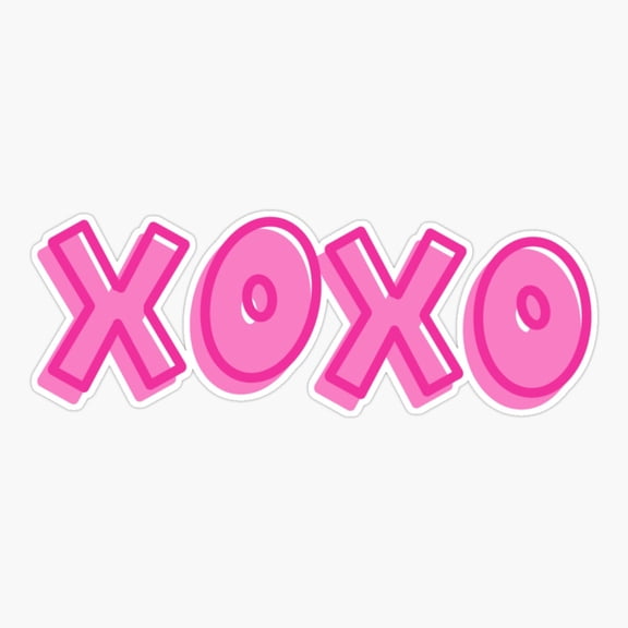 XOXO Love And Hugs Quote Sticker