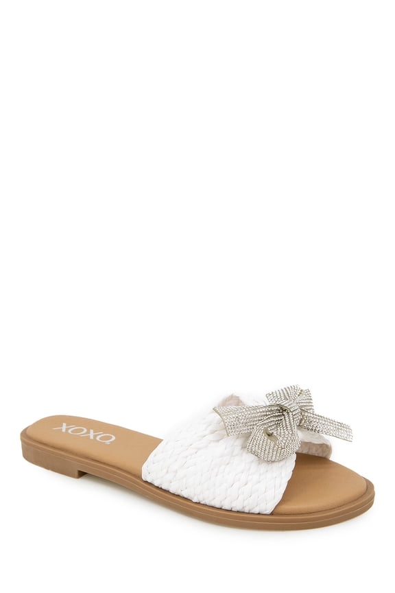 Maxine Woven Glitz Bow Slide