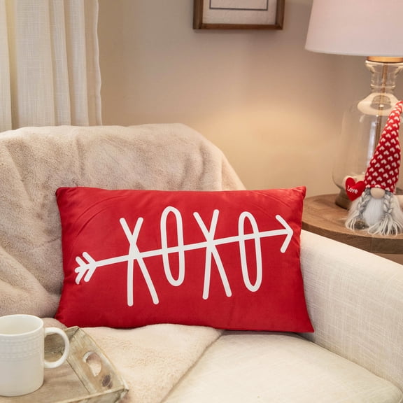 Northlight XOXO Rectangular Valentine's Day Throw Pillow - 10.5" x 19"