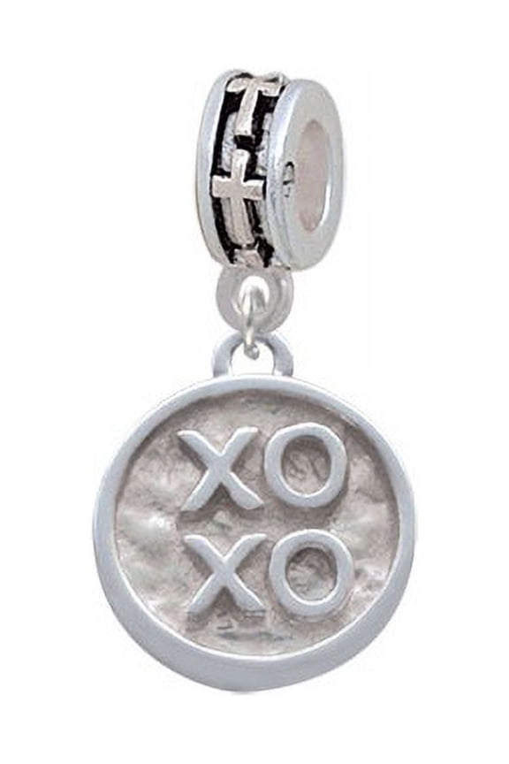 XOXO - Round Seal - Cross Charm Bead