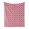 thumbnail image 1 of XOXO Soft Flannel Fleece Throw Blanket, Hand Writing XOXO Day Lettering Colored Lips Love Valentine Print, Cozy Plush for Indoor and Outdoor Use, 70" x 90", Dried Rose Dark Pink, by Ambesonne, 1 of 5