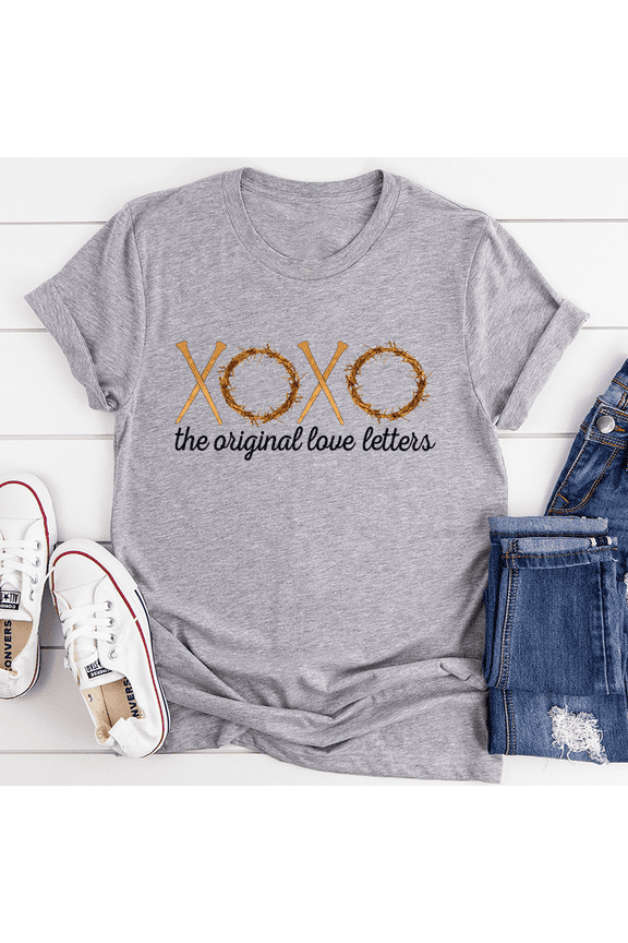 XOXO The Original Love Letters Tee Heather Orchid S Peachy Sunday T-Shirt