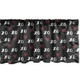 thumbnail image 1 of Ambesonne XOXO Valance Pack of 2, XO Acronym and Striped Hearts, 54"X12", Charcoal Grey Dark Coral, 1 of 4
