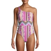 XOXO Women s Cage One-Shoulder One-Piece Swimsuit