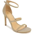 thumbnail image 1 of XOXO Women's Gold Glitter Bridgette Strappy Sandals, 1 of 6