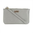 thumbnail image 1 of XOXO Women’s Large Metallic Silver Saffiano Leather Solid / Patterned Wristlet Wallet, 1 of 5