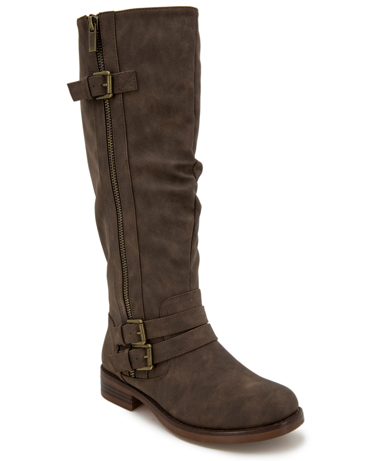 XOXO Women's Mertle Tall Wide Calf Riding Boot Brown Size 7.5 - Walmart.com