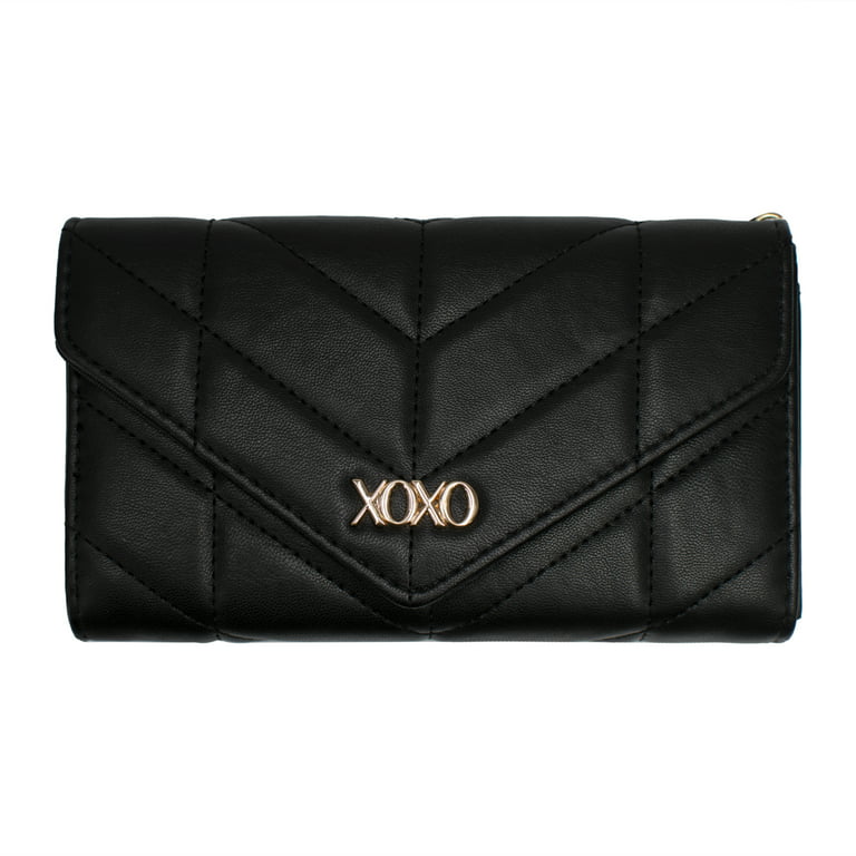 chanel black leather wallet