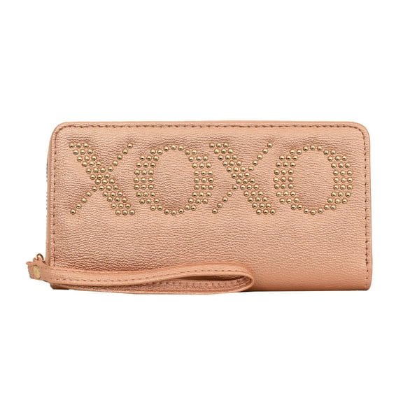 XOXO Women's Zip Around Wristlet Wallet - Card Holders, 2 Cash Pockets and Phone Slot