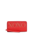 thumbnail image 1 of XOXO Women's Zip Around Wristlet Wallet - Card Holders, 2 Cash Pockets and Phone Slot, 1 of 4