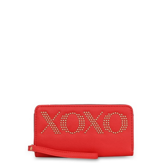 XOXO Women's Zip Around Wristlet Wallet - Card Holders, 2 Cash Pockets and Phone Slot