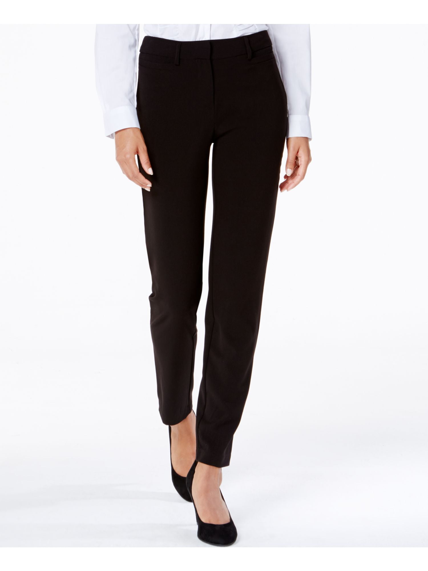 XOXO Womens Black Low Rise Stretch Wear To Work Pants 15