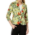 thumbnail image 1 of XOXO Womens Ruched Sleeve One Button Blazer Jacket, Black, Juniors, Small, 1 of 3