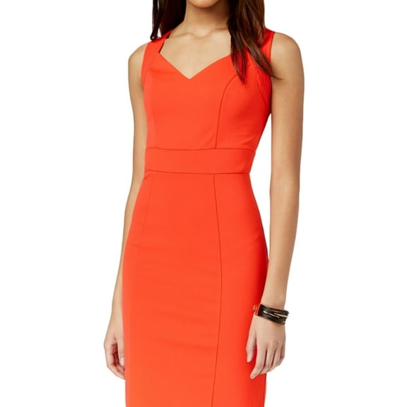 XOXO Womens Sweetheart Midi Sheath Dress red 2XL - Juniors