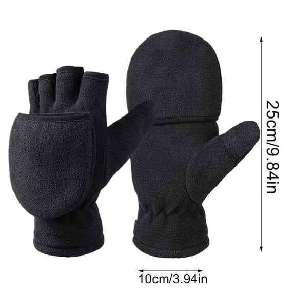 XOXODG Warm Gloves Fingerless Convertible Mittens Thermal Windproof Gloves for Women Men Running Skiing Mountaineering Winter Outdoor