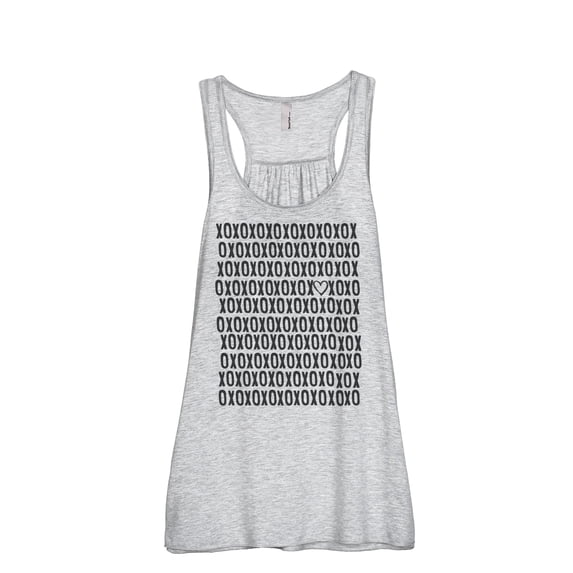 XOXOXO <3 Women's Fashion Sleeveless Flowy Racerback Workout Yoga Tank Top Sport Grey 2X-Large