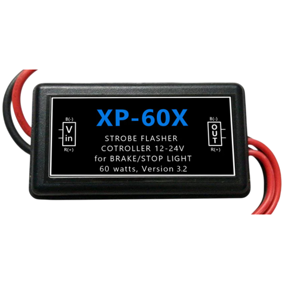 XP 60X +60 Brake Flasher Universal Stop bulbs & Tail Light Relay Pre-programmed pattern (rapid flash, low flash & steady) LEDs & OTHERS for Cars, Trucks, Motorcycles - 5A 60W