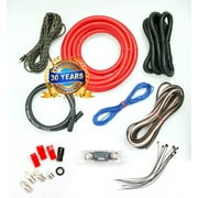 XP Audio 0 Gauge Complete Amplifier Wiring Kit for Car Audio Systems, 5000W, Red