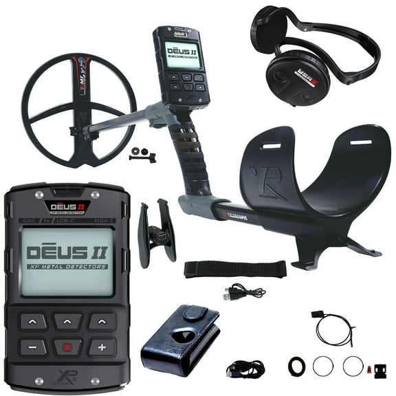 XP DEUS II Fast Multi Frequency RC Metal Detector with 11 FMF Search Coil and WSA II Headphones