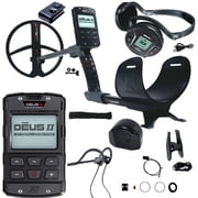 XP DEUS II سريع متعدد التردد RC + WS6 للكشف عن المعادن مع 11 FMF ملف بحث وسماعات توصيل العظام